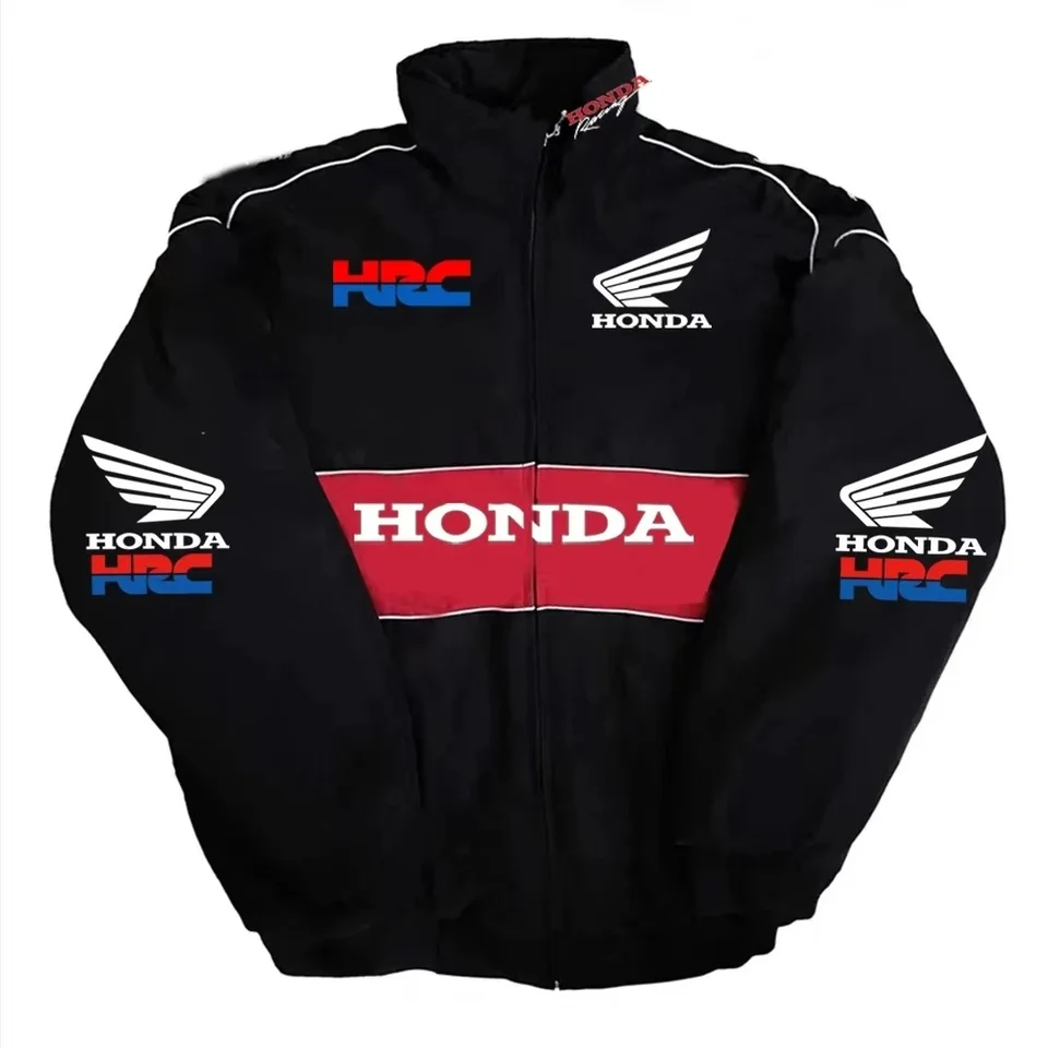 Honda Racingジャケット HRCロゴ入り ブラック Honda Racing Jacket Men's Black Red Windbreaker Bomber