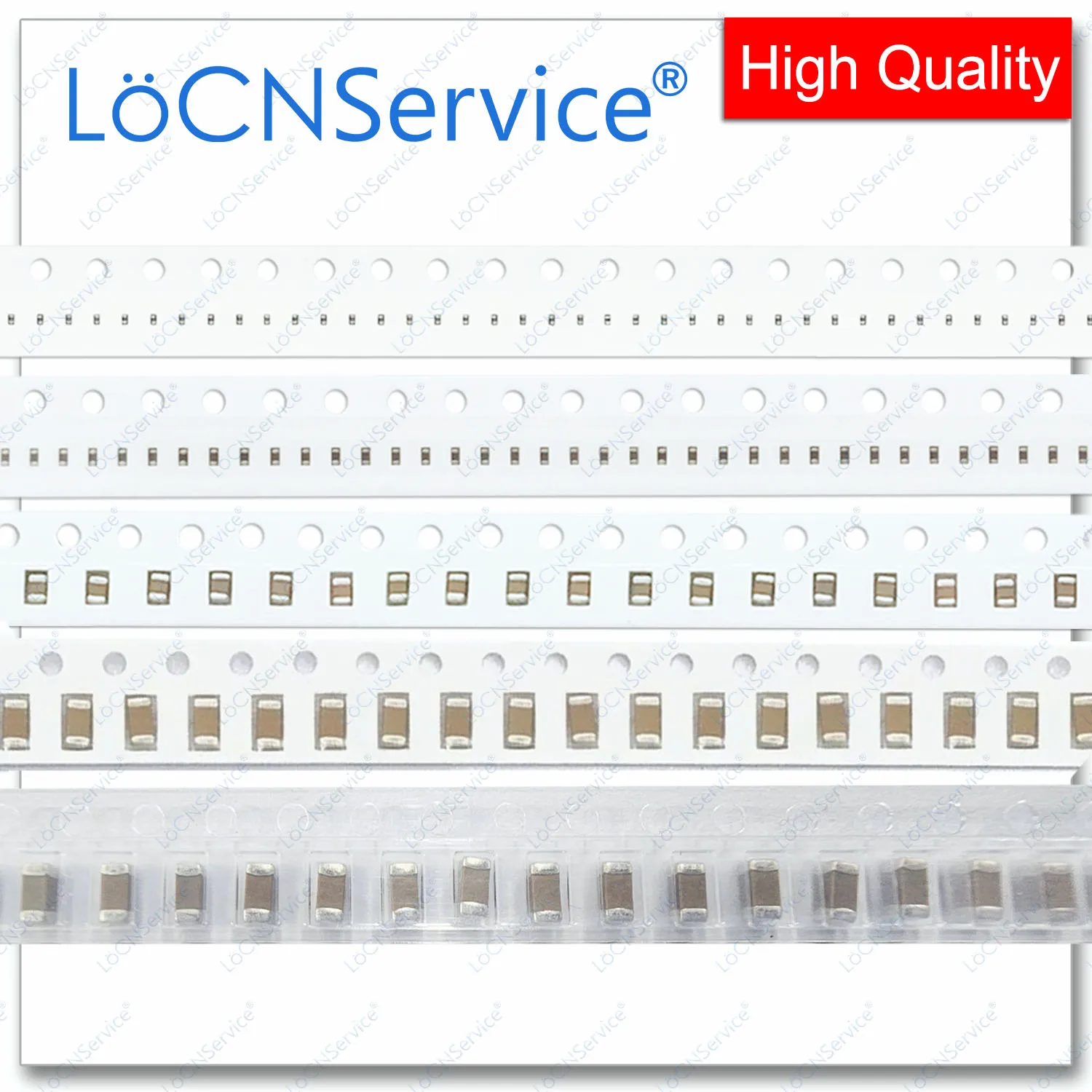 LoCNService SMD Capacitors 10000PCS 0402 1005 X7R RoHS 25V 50V 10% 470PF 560PF 680PF 820PF 1NF 1.2NF 1.5NF 1.8NF High quality