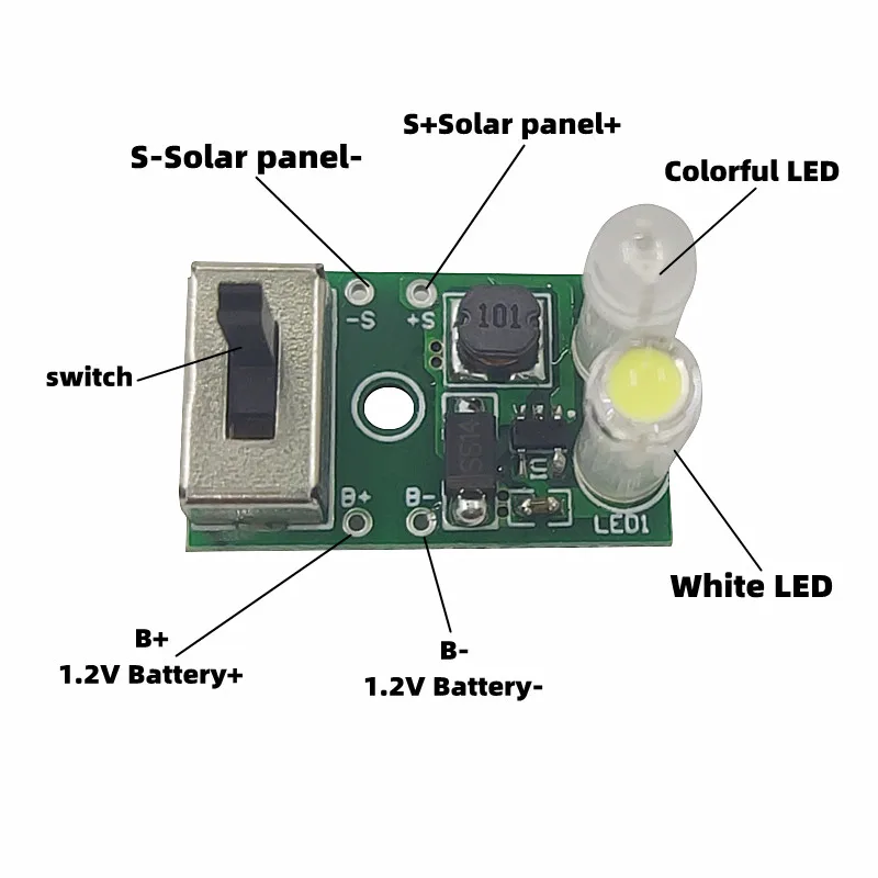 1.2V NiMH Battery Controller Solar Light Control Board Solar Ceramic Lamp Jar Lamp Lawn Light Circuit Control Board Module