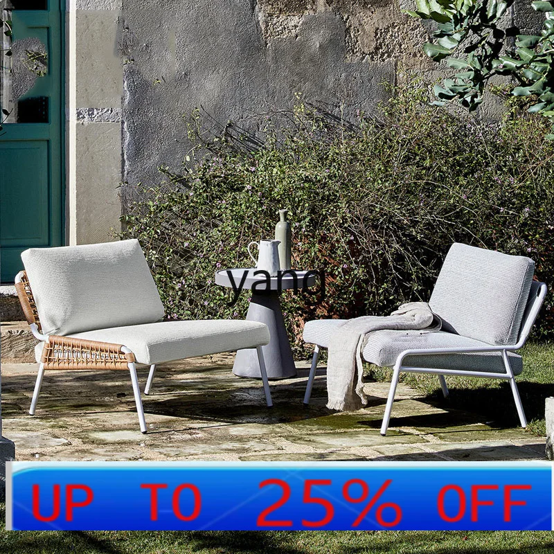 

Ltt outdoor sofa coffee table designer creative balcony courtyard single sofa