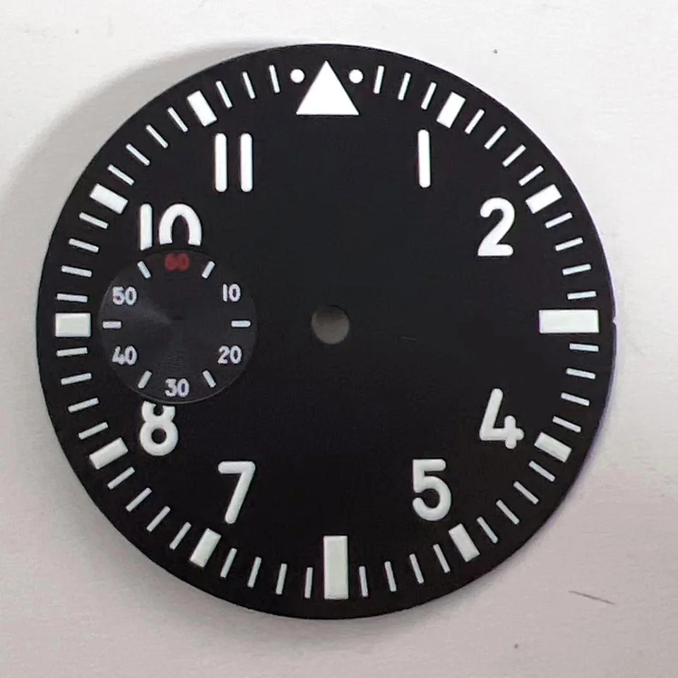 Customized LOGO Fashion Watch Dial Watch Accessories 6497 6498 for Pilot Dial Literal Green Fluorescent 38.8MM Gift OEM