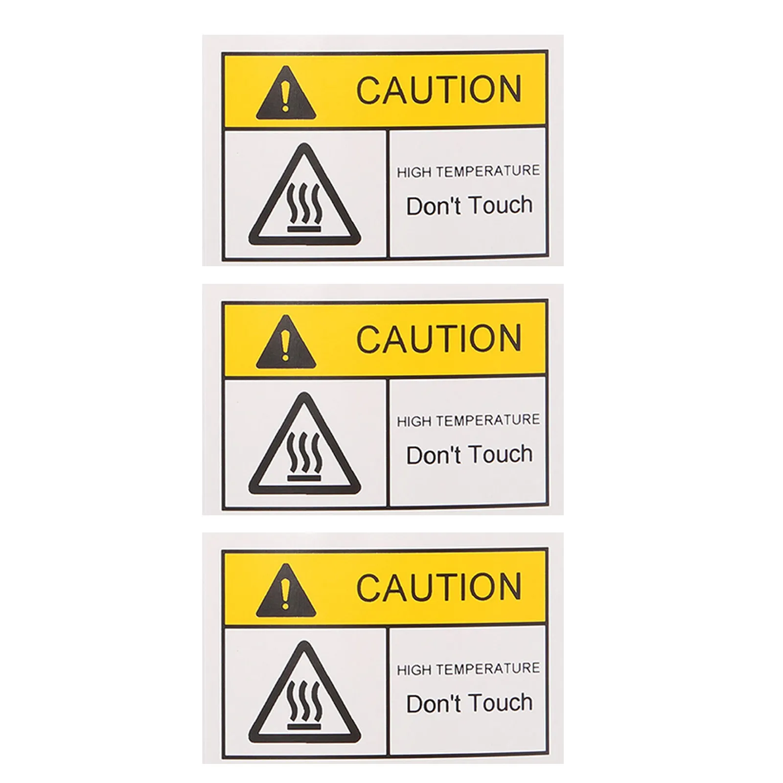 

3Pcs Do Not Touch Warning Sticker Heat Resistant Rectangular Thermal Safety Label Sticker for Oven Iron Hot Bed Machinery Lab