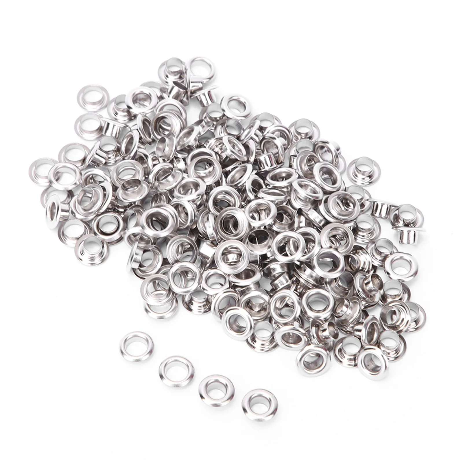 100 Sets Messing Dubbelzijdige Grommets Kit 4mm Metalen Oogjes Bevestigingen Kleding Tas DIY Craft Accessoires