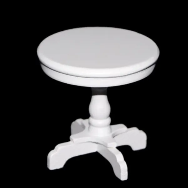 

Миниатюрный круглый деревянный кофейный столик в масштабе 1:12 для миниатюрного дома, гостиной, традиционное мастерство, реалистичный декор для небольших помещений