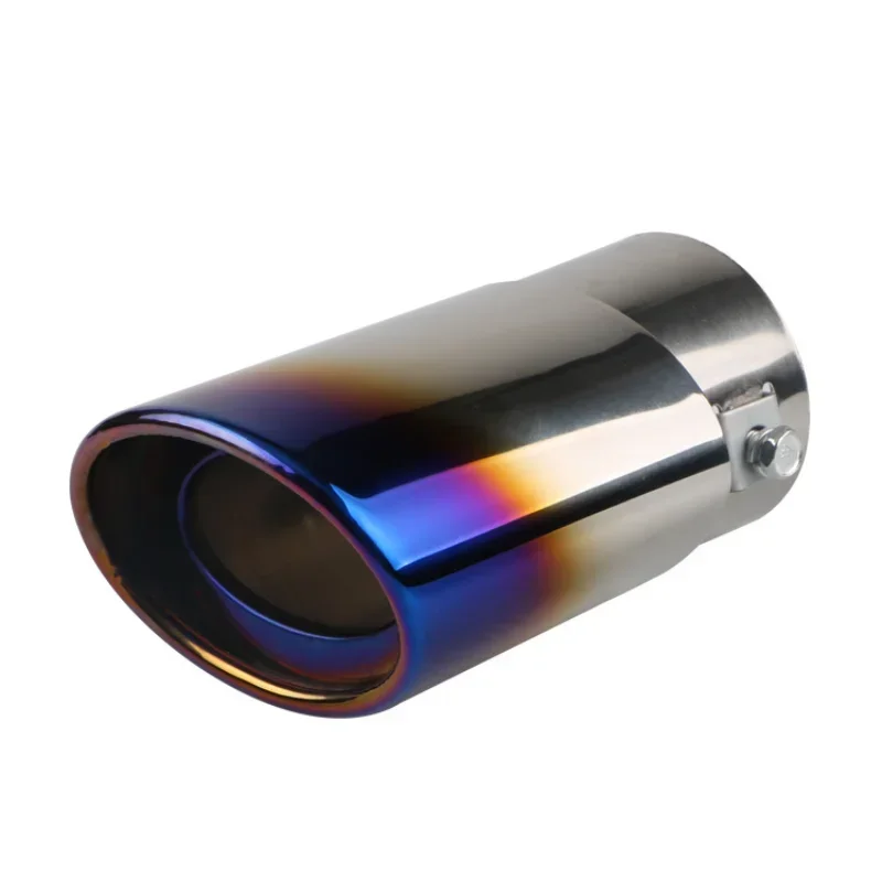 Universal Auto Auspuff Schall dämpfer Spitze rund Edelstahl Auto Heck hinten Chrom rund Auspuffrohr Heck Schall dämpfer Spitze Rohr