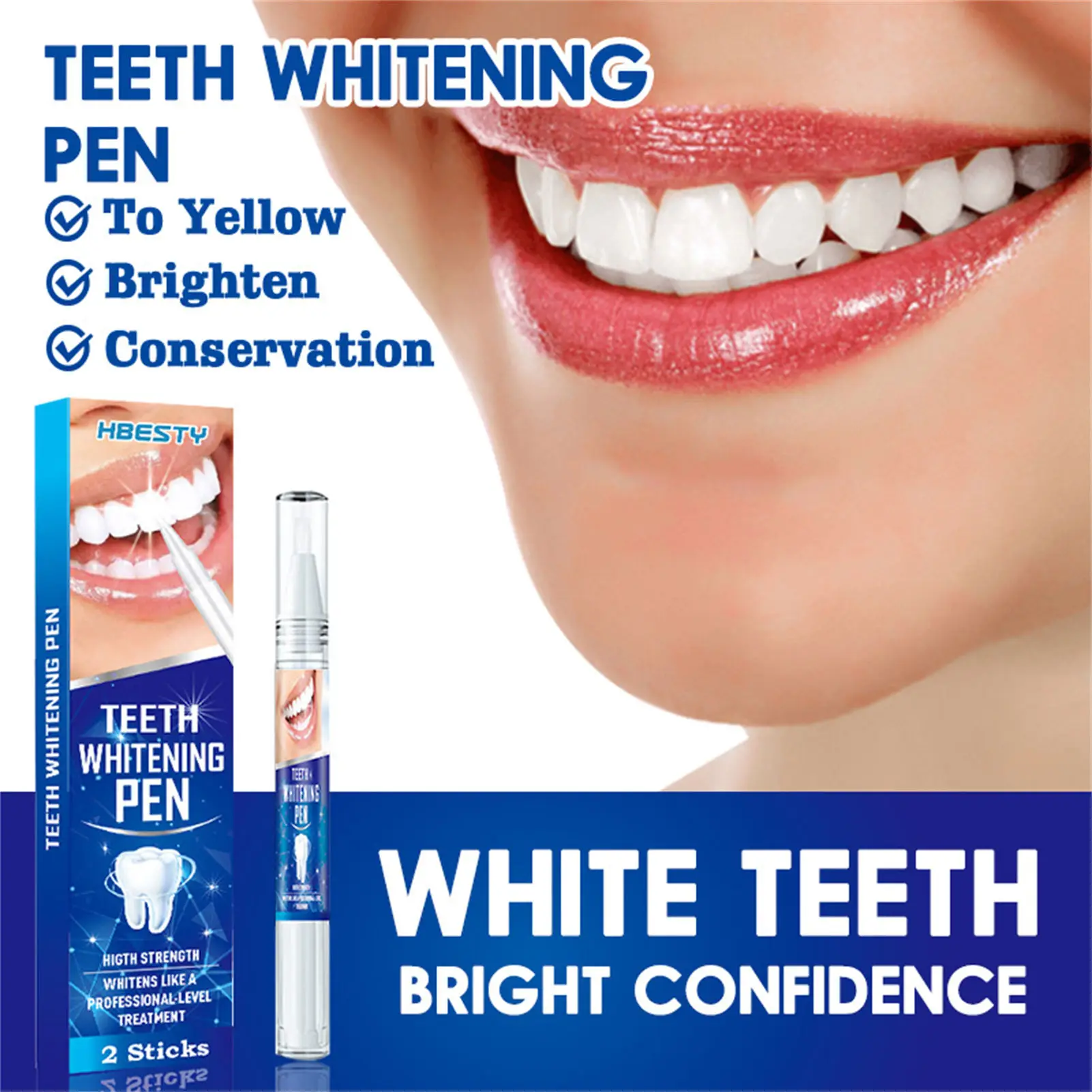 New Hot Tooth Whitening Essence Pen Breath Refreshing Whitening Serum for Stain Removal and Fresh Breath