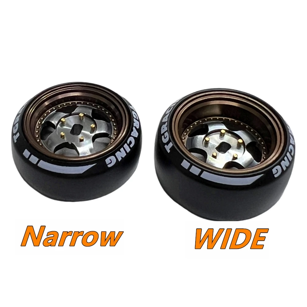 LS Studio LSD 1/27 CNC AWD Wheel (OD 20MM) GOLD 2PCS LS-WH-02-G