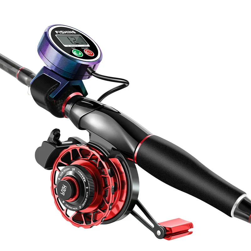 Digital Display Full-Metal Spinning Reel Magnetic Slow-Drop Auto Line-laying Fake Bait for Sea & River/Lake Fishing