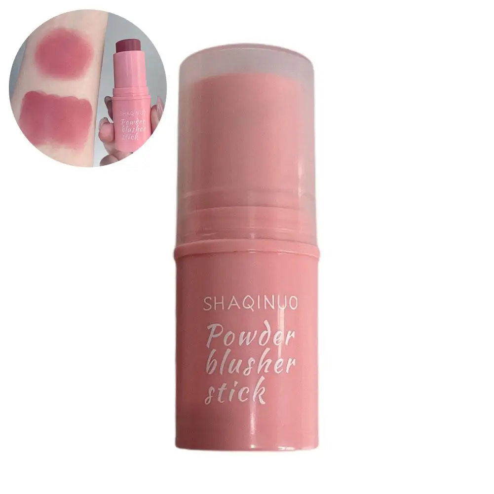 Natural Cheek Blush Stick Moisturizing Blusher Balm Peach Nourish Blush Eyeshadow Sticks Waterproof Face Makeup Rouge Conto W5W6