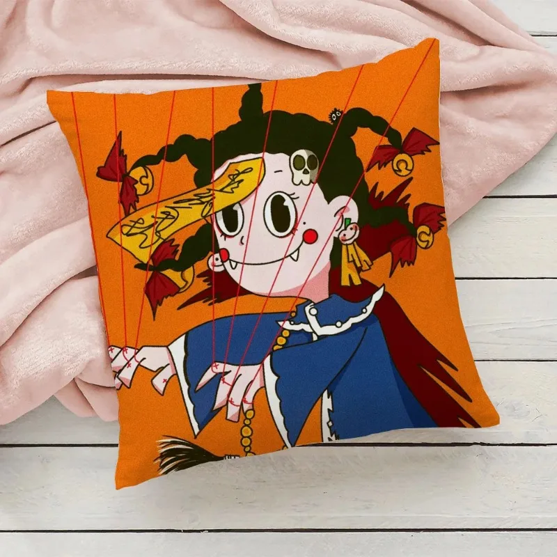 Anime Mona the vampire Pillow Covers for Bed Kawaii Cushion Cover 45*45 Sleeping Pillows Decor Home Decorative Pillowcase 40x40