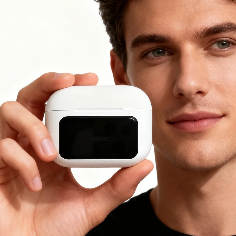 A9 Professional Wireless Bluetooth Headphones Smart Touchscreen Earplugs Noise-Cancelling Headphones for Sports and Gaming