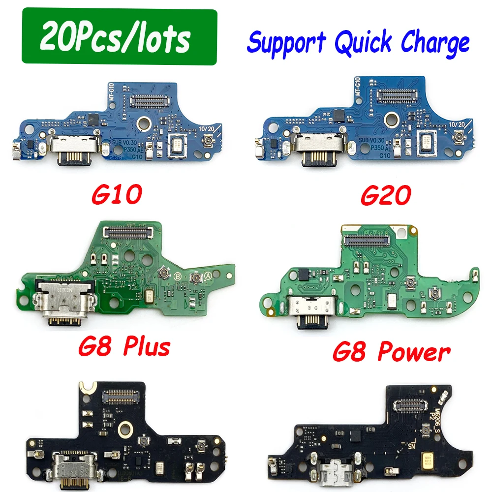 

20Pcs, New For Moto G9 Power G8 Plus G7 Power G6 Play G10 USB Charging Charger Dock Connector Port Flex Cable With Microphone