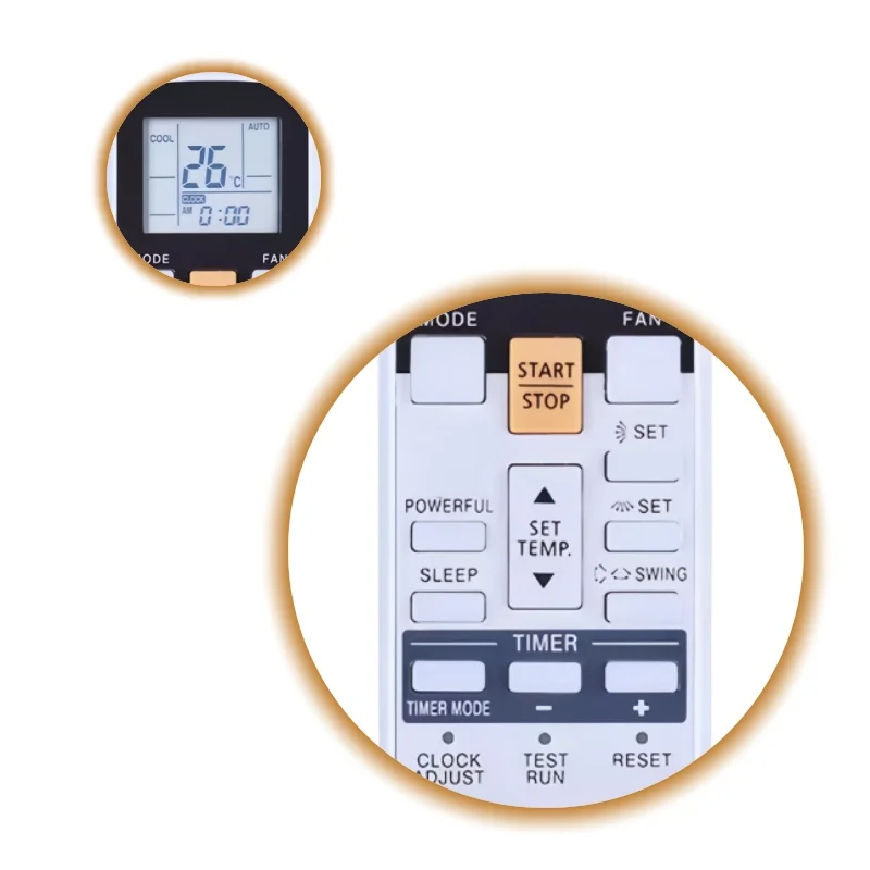 

AR-RAJ1E Universal Remote Control for FUJITSU General Air Conditioners Compatible with AUU18RLF ARU7RLF ASU7RLF1 No Programming