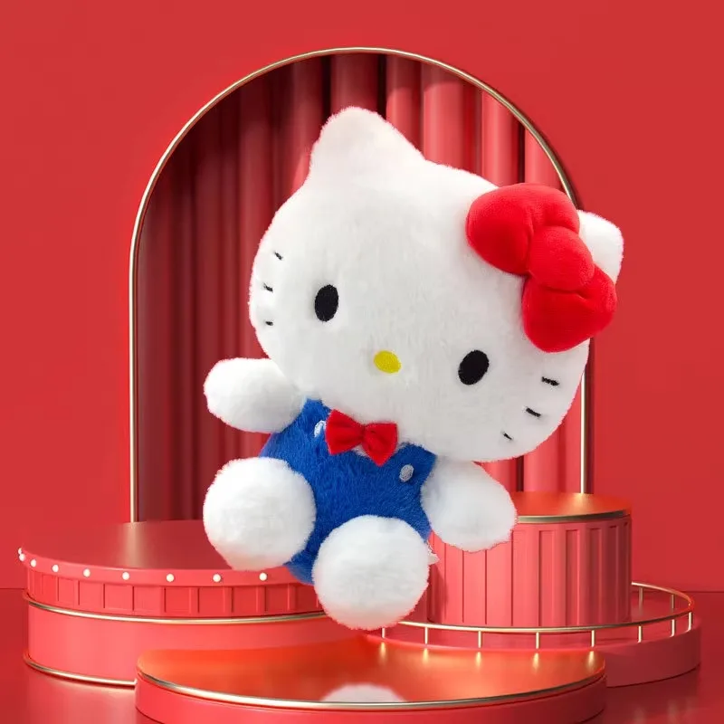 Original Sanrio 50. Jahrestag Hello Kitty Stofftiere Anhänger Plüschtiere Puppe Schlüsselanhänger Anime Schlüsselanhänger Geburtstag Weihnachtsgeschenk