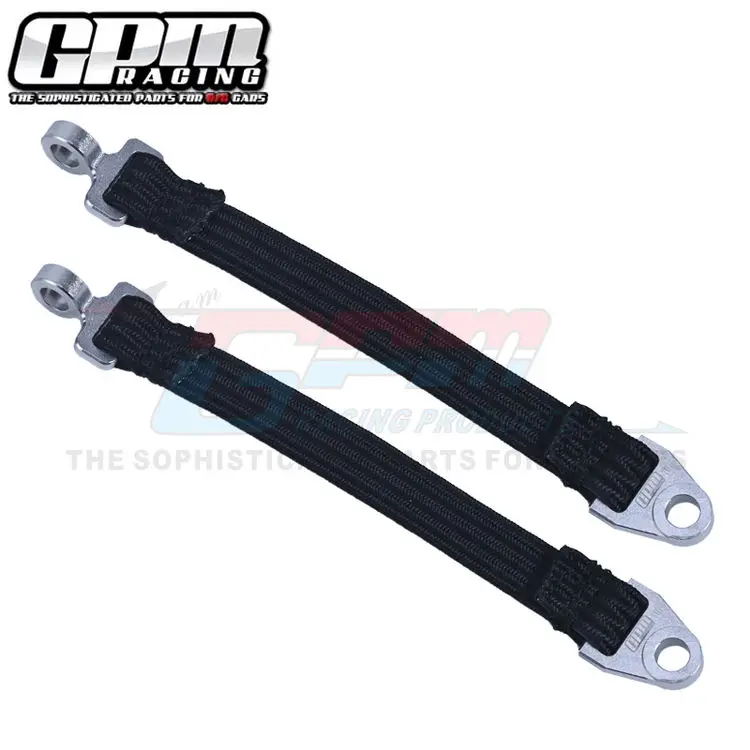 GPM 108mm Rear Shock Limit Straps 7075 Aluminum End For Traxxas 1/7 UDR 85076‑4 Unlimited Desert Racer Suspension Travel Limiter