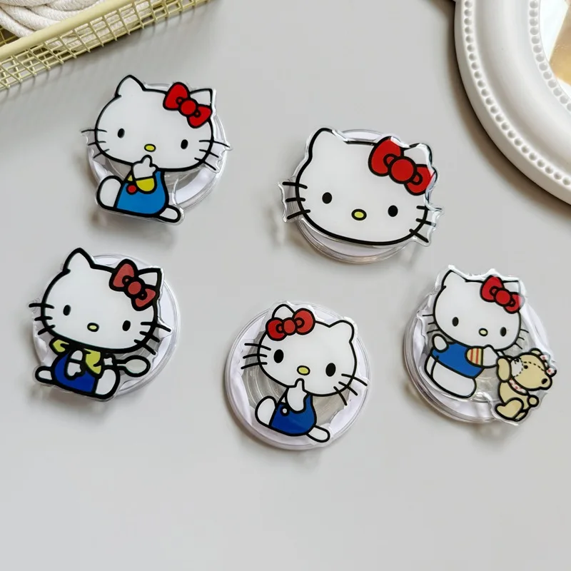 Sanrio Hello Kitty Magnetic Mobile Phone Holder Stable Cute Kawaii Angel Little Bear Big Face Dancer Cooker Birthday Gifts