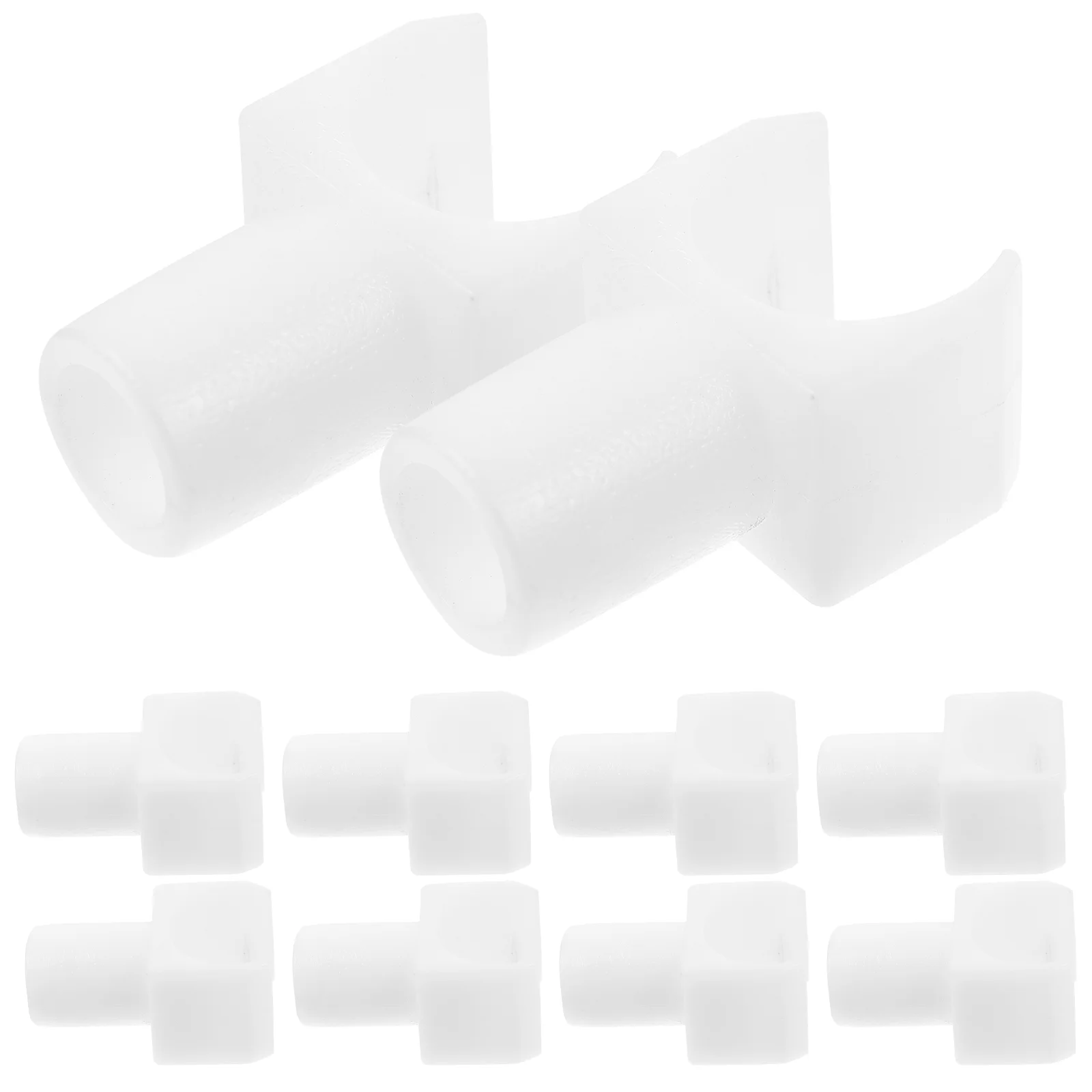 10 Pcs Short Sliders Wheelchair Rail Guide Block Component Drive Seat Parts White for Replacement