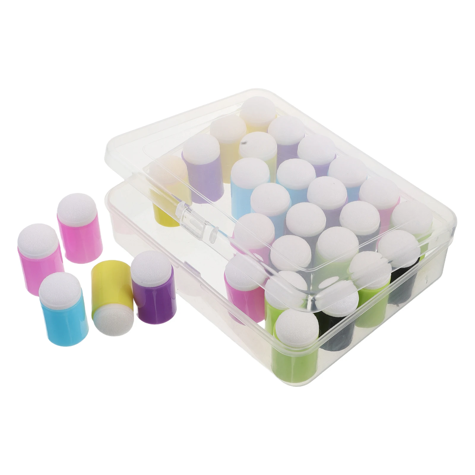 

30 Pcs Children's Drawing Finger Set Sponges Painting Kit Tool for Kids Daubers Color