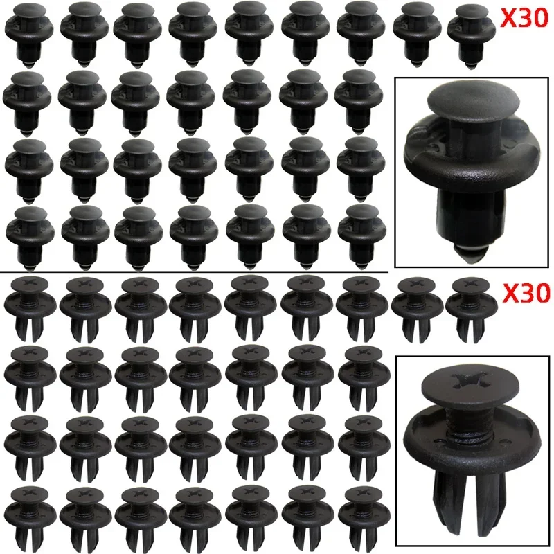 180pcs Mixed Auto Fastener Clips Push Retainer Pin Rivet Panel Kit Mixed Car Clips for Honda Civic Accord Crv Car Accessories