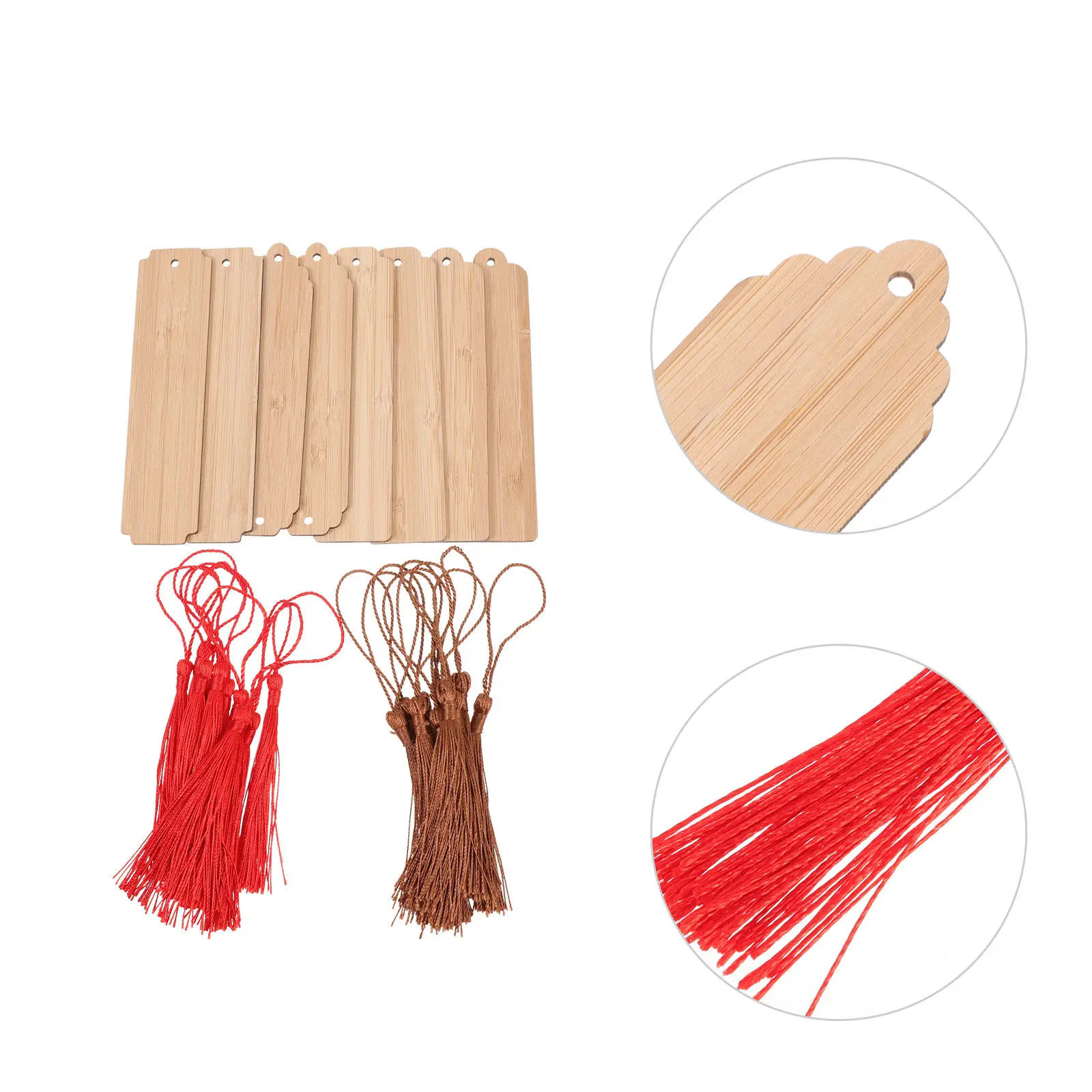 Bamboo Blank Bookmark Set DIY Craft Supplies for Reading Journaling Teacher Gifts Student Stationery