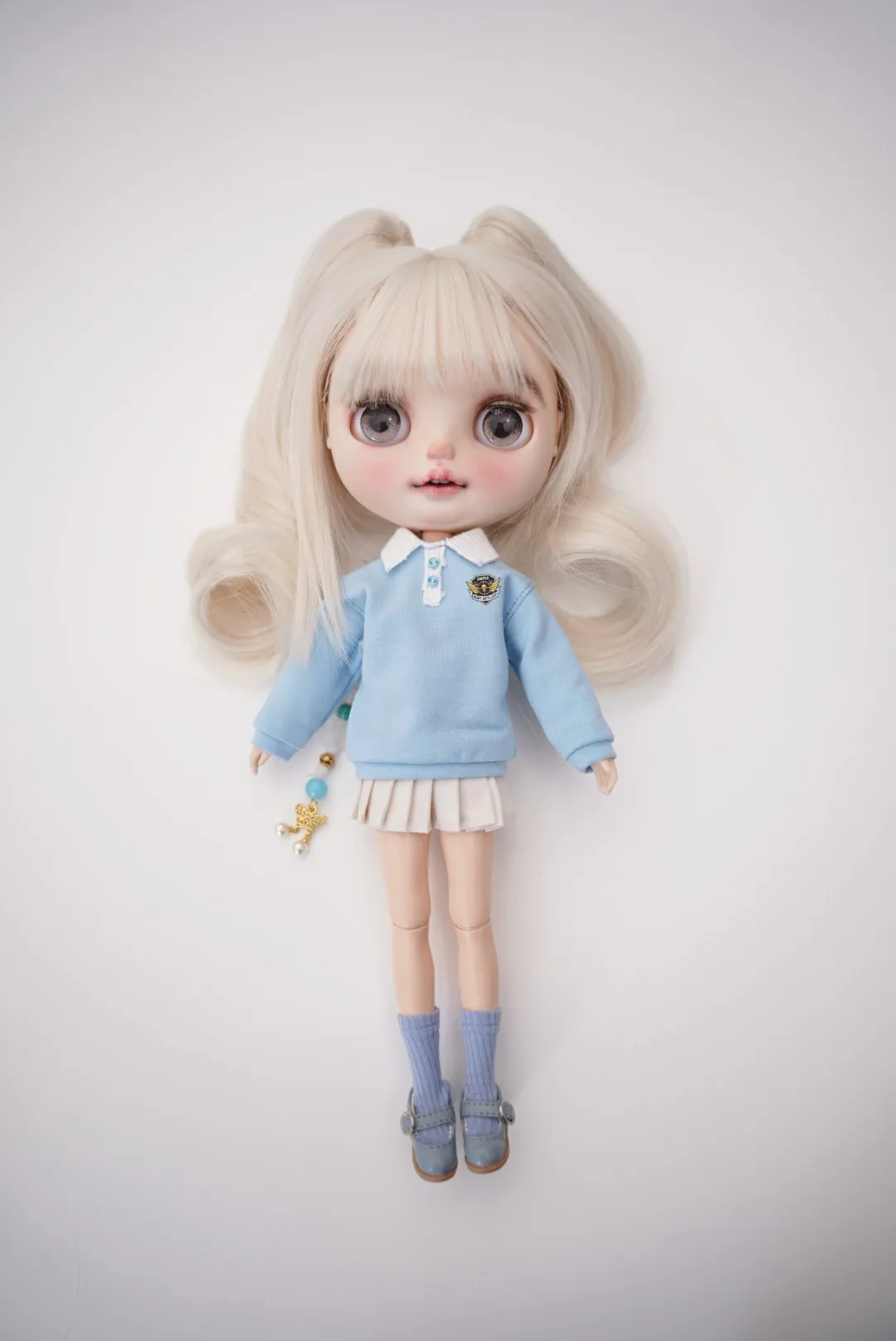 

Маленькая тряпичная кукла, аксессуары для одежды blythe ob22 ob24OB26 p20, одежда для куклы, толстовка с капюшоном и лацканами, топ azone bjd, 6-точечная одежда для кукол