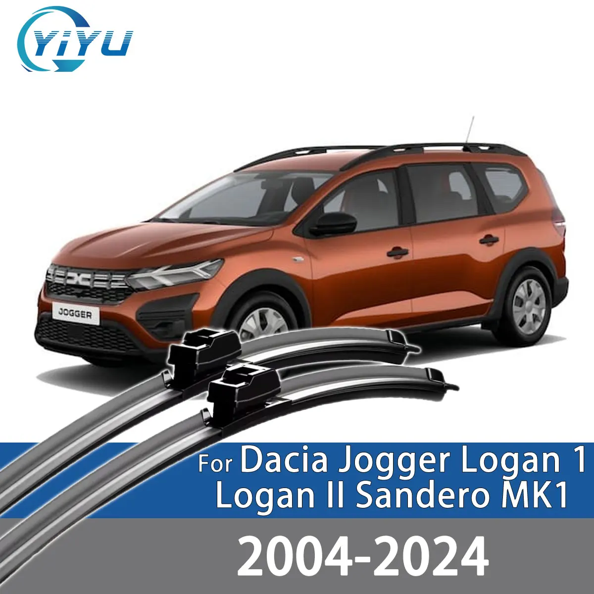 2PCS Auto Front Wischer Klingen Für Dacia Jogger Logan 1 Logan II Sandero MK1 2004-2024 Windschutzscheibe windschutz Zubehör