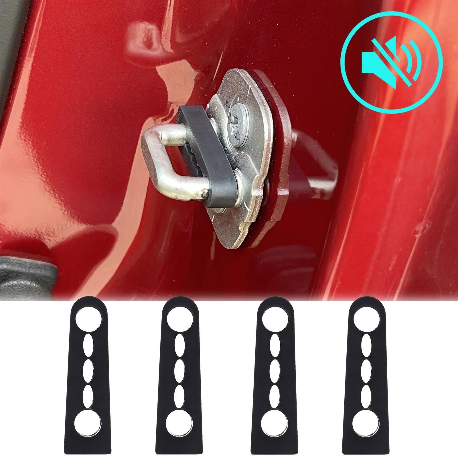 Door Lock Soundproof Seal Damper Buffer Deadener Stop Rattling Squeaks For Nissan Qashqai X-Trail Tiida Juke Note Teana Rogue
