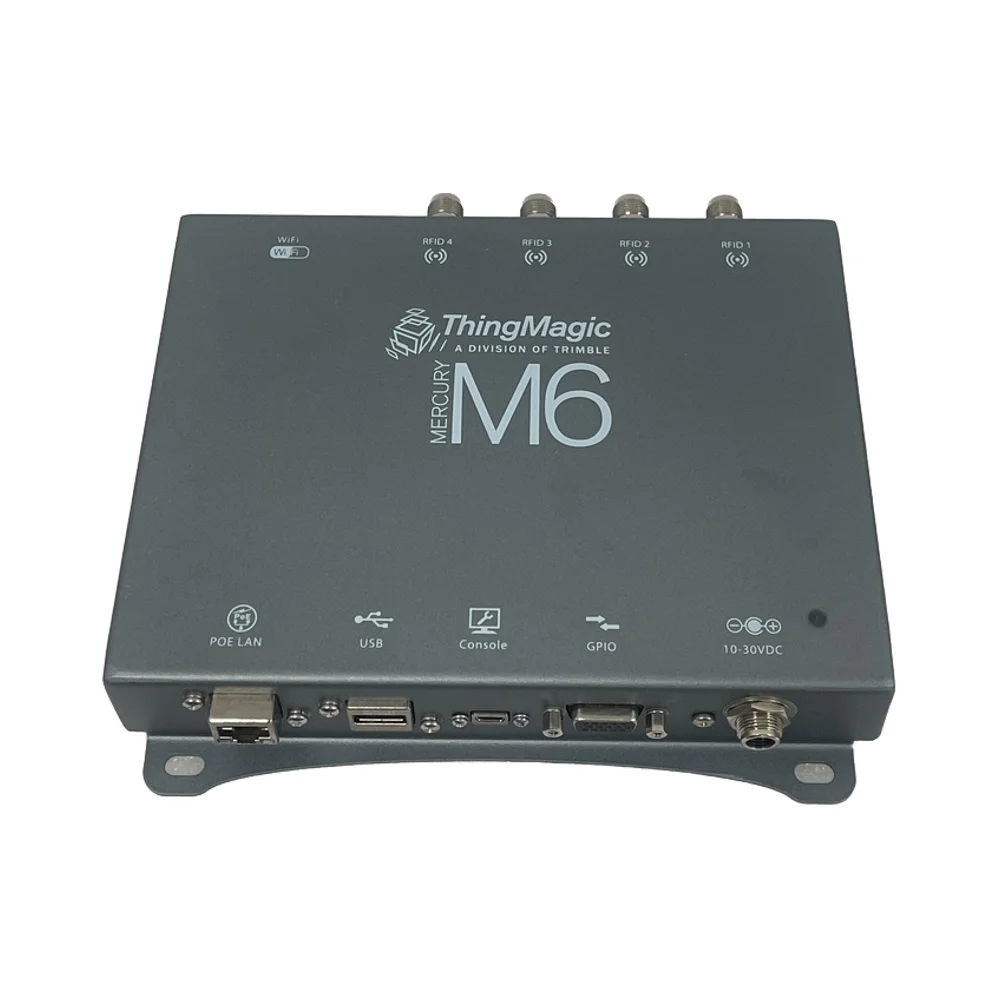 Thingmagic Mercury6(M6) ISO18000-6B/6C/6D Four-channel UHF Rain RFID Reader AEI/ATA Protocol for TRACK INSIDE RAILYARD