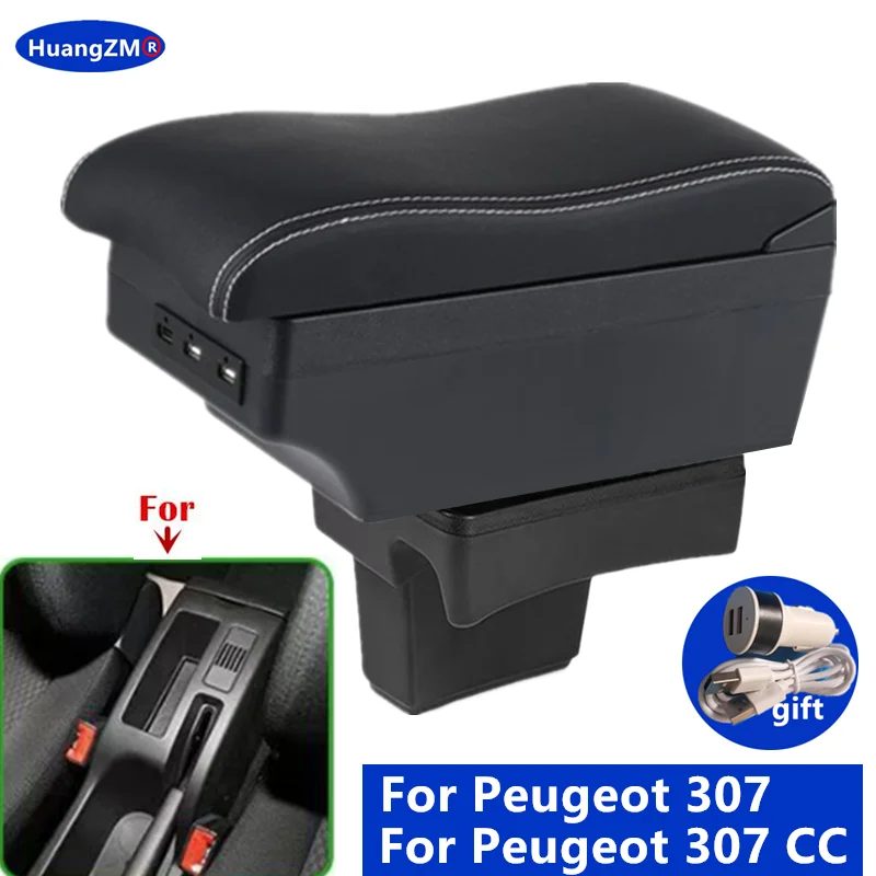 Auto-Armlehne für Peugeot 307, Armlehnenbox für Peugeot 307 CC Cabrio, Aufbewahrungsbox, spezielles Nachrüstzubehör für den Innenraum