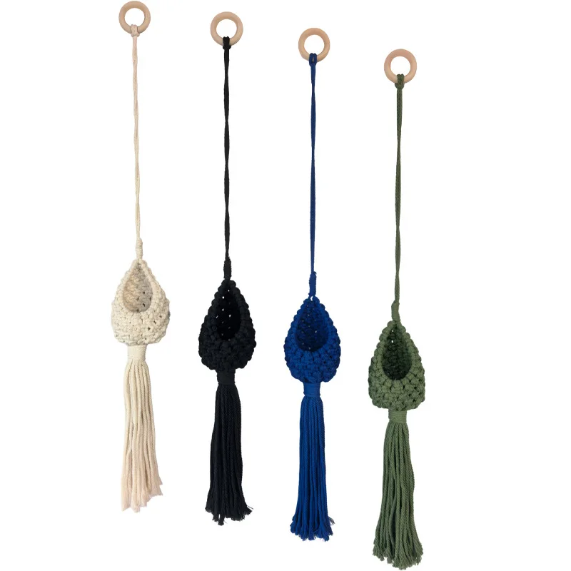 

CX Hand Woven Cotton Rope Storage Mesh Pocket Crocheted Wall Hanging Fruit Storage Bag