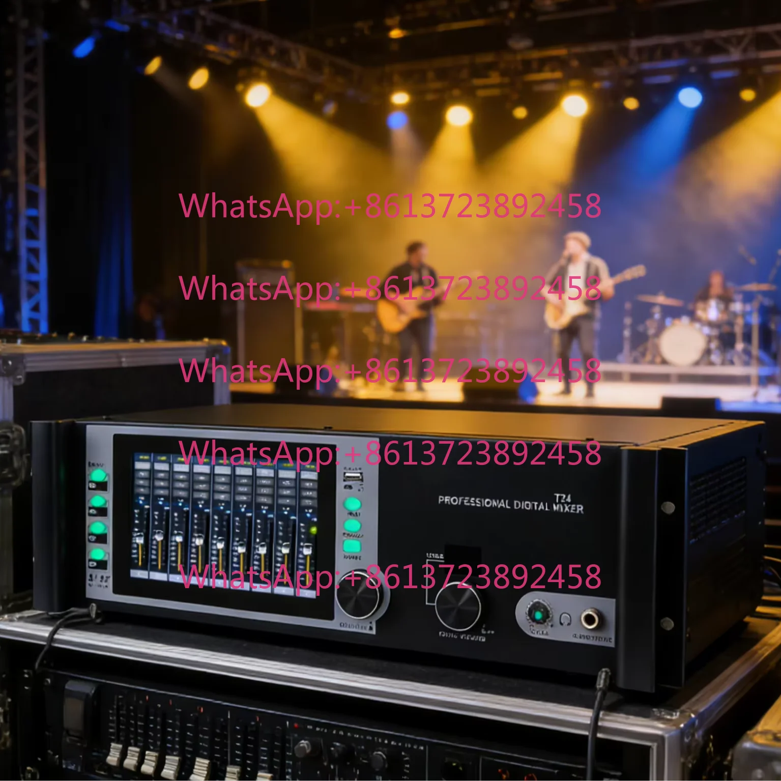 Professional Rayco 24 Channel Aluminum Digital Audio Mixer with USB Connectivity and 7-Inch Touchscreen