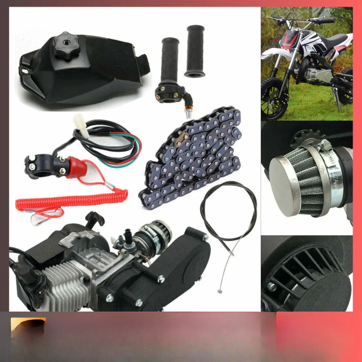 

#For 2-Stroke 49CC Motor Engine Kit For Pocket Bicycle Mini Dirt Bike ATV Scooter Parts Engine Motor Kit*