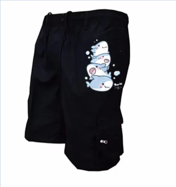 Men's Tactical Shorts Summer Casual Cargo Shorts Knee-length Multi-pockets Elastic Waist Work Hiking Overalls Short Pants Male