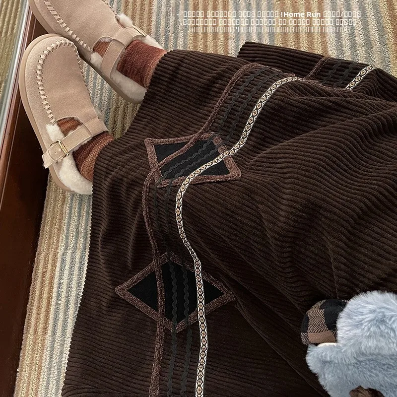 

Винтажная бархатная юбка Vimas в стиле середины века, женская, для повседневной носки, свободного кроя, А-силуэт, из ткани Proc