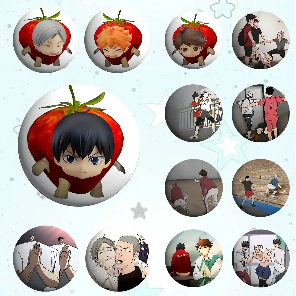 أمين H-Haikyuu شارات صفيح لينة زر دبوس بروش شارة معدنية مخصصة مجوهرات اكسسوارات قبعة حقيبة التلبيب