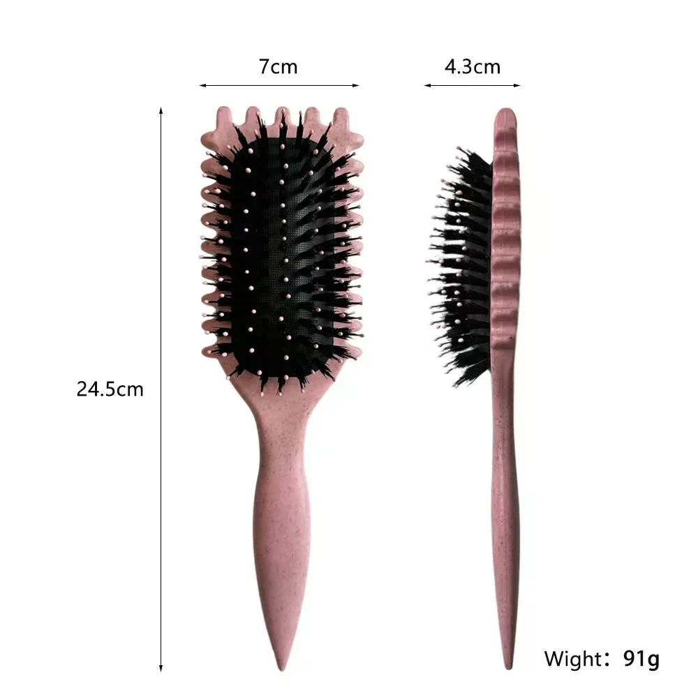 

Hair Brush Newest Boar Bristle Hair Brush Styling Brush Curly Hair Cushion Comb Scalp Massage Curling Styling Tool