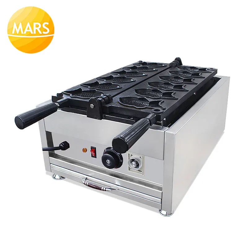 Fabricante de bolo de peixe taiyaki elétrica máquina de alta qualidade não-vara de peixe-estilo waffle fabricantes cone baker