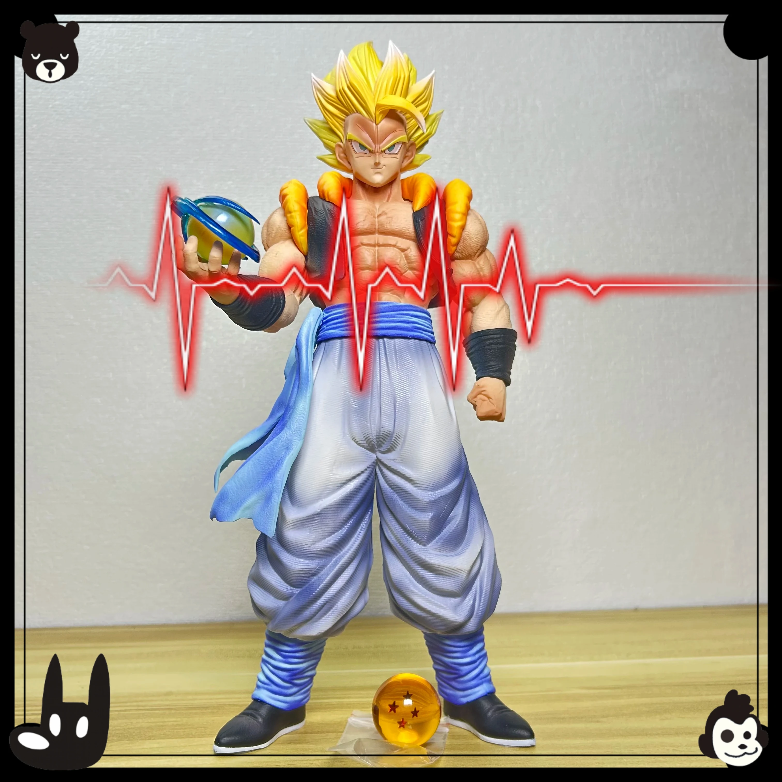 Anime Dragon Ball Gogeta Figure 29.5cm 11.41in Gogeta Collectible Action Figure Statue Toy Gift