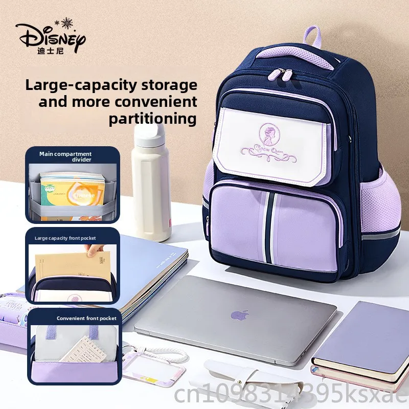 Disney Lightweight Kids Backpack Elementary School Bag Ergonomic Spine Support Large Capacity multifunctional Bookbag for Boys