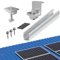 Solar Panel Module Aluminum Bracket Rail Fastening Rail Trapezoidal Roof Mount Photovoltaic Support For Solar Panel System