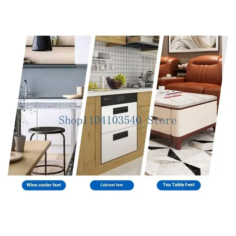 02DC 12Pieces Cabinet Foot Clip Accessory for Kitchen Baseboards Screwless Designs