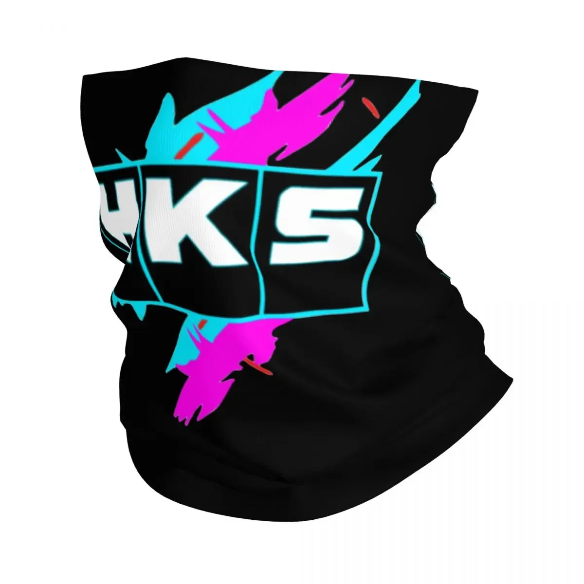 HKS Bandana Neck Cover Printed Power and Sportser Performance Turbo Logo Balaclavas Wrap Scarf Warm Sports for Men Washable