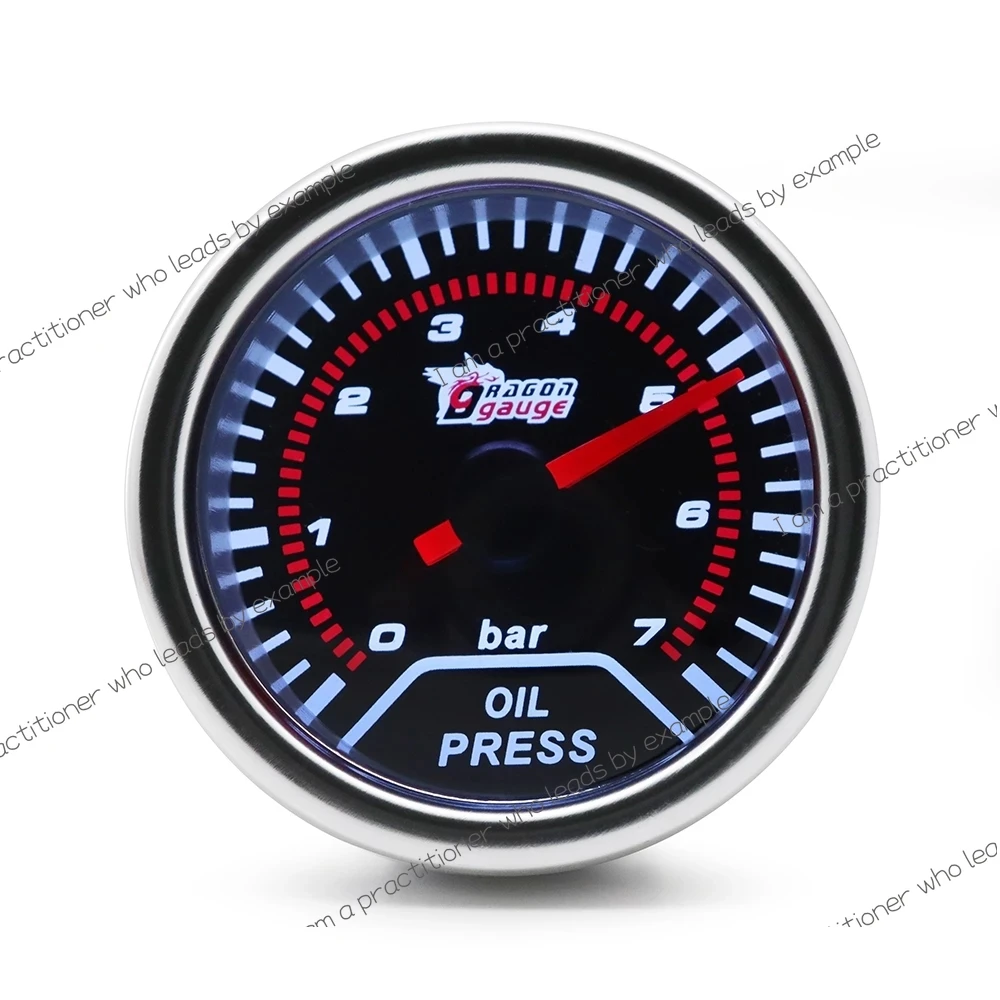 Boost/Vacuum/Water Temp/Oil Temp/Oil Press/Voltage/Tachometer/Air Fuel Ratio/EGT Gauge 52mm Analog led White Case