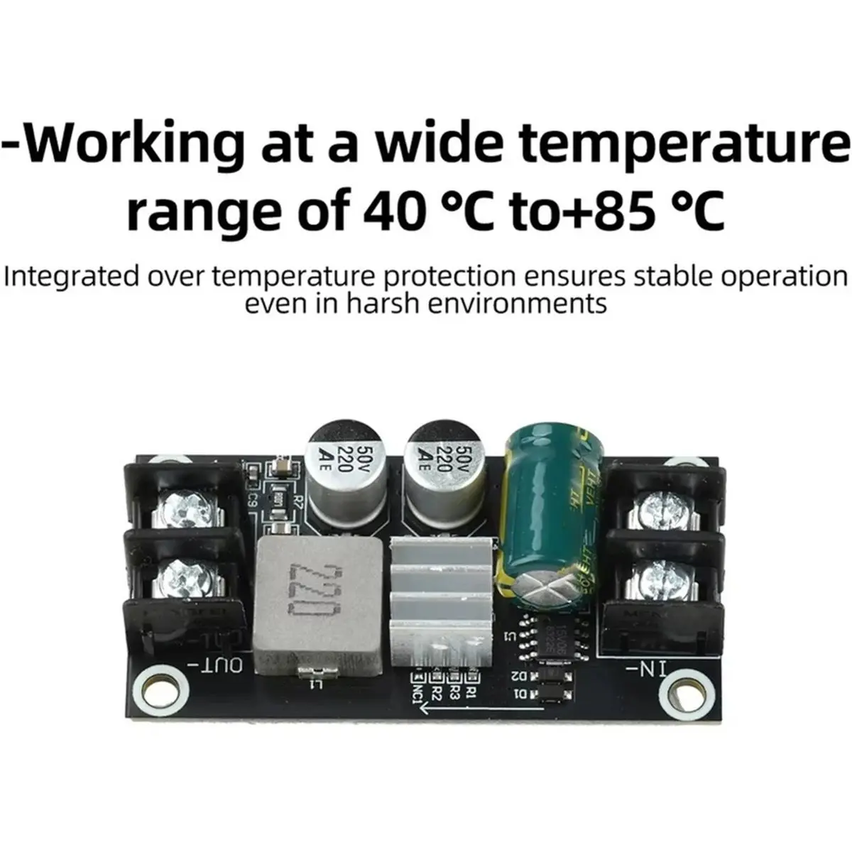 DC 7-38V to DC 12V 6A Step-Down Module Low Ripple High Power Step-Down Converter Board with Reverse Polarity Protection