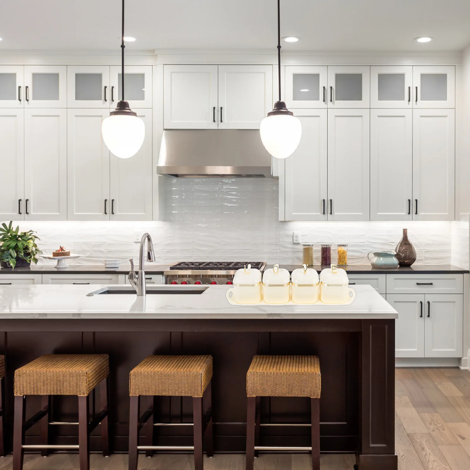 

1 Set Premium Condiment Jar Sealed Design Freshness Keeper Food Grade Seasoning Storage Kitchen Salt Pepper Sugar Coffee