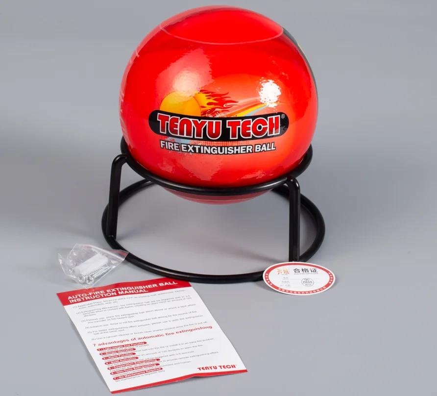 Bola de extintor de incendios, dispositivo automático de 1,2 kg, polvo seco sensible al calor, extintor de incendios para el hogar y la cocina