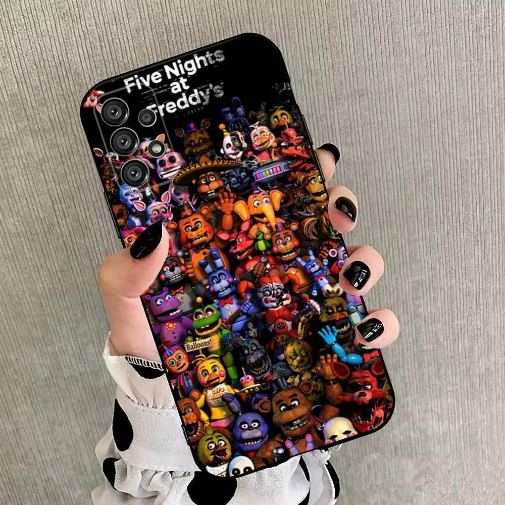 FNAF F-Five N-Nights at-Freddys  Phone Case For Samsung Galaxy A20,A21s,A22,A31,A32,A52,A53,A72,73,A80,A91 Soft Black Cover