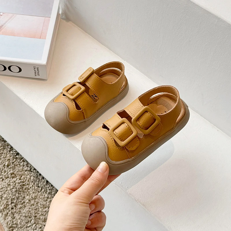 2024 Summer Baby Girls Boys Sandals Children Barefoot Shoes Toddler Kids Beach Sandals Soft Sole Anti Slip Infant Casual Shoes