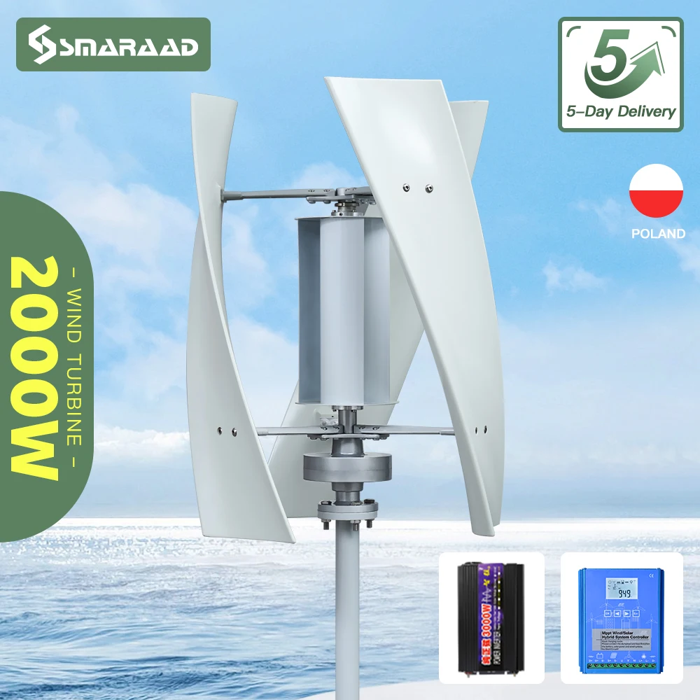 gerador vertical de turbina eolica dinamo magnetico energia livre poder forte ac 220v saida do inversor para casa 2kw 12v 24v 2000w 01