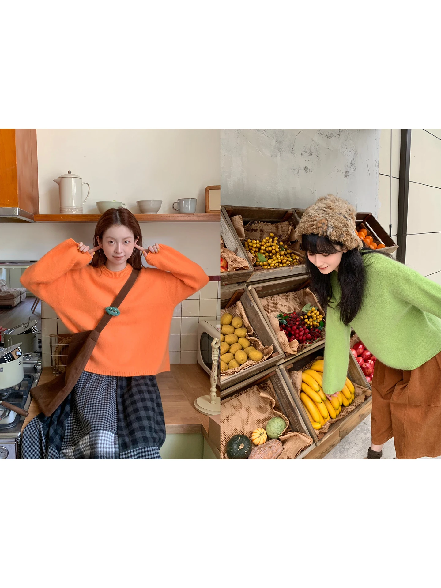 

Soft Cozy Korean Sle Knitted Sweater round Ne Long Sve Slimming Effect Spring Autumn Winter Women's Faion F25H54